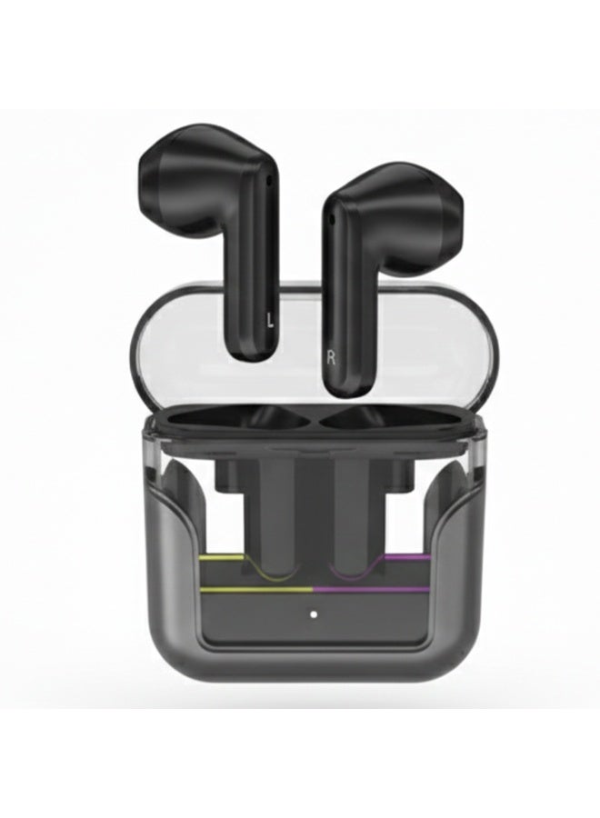 سماعات أذن لاسلكية متقدمة DT-022 (TWS) مع إضاءة محيطة وبلوتوث 5.3، وتقنية لاسلكية حقيقية، وإلغاء الضوضاء النشطة ENC، وصوت ستيريو عالي الجودة بزاوية 360 درجة، وصوت عالي الدقة في المكالمات، و8 ساعات من وقت التشغيل. - Image 1