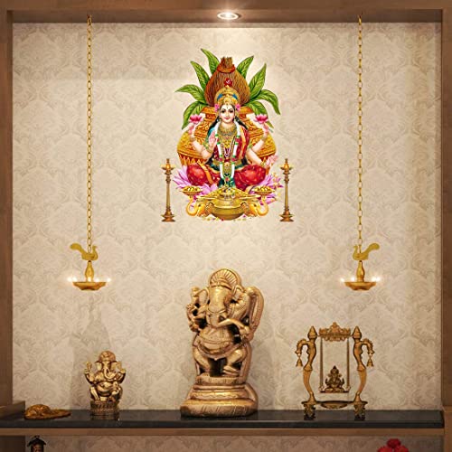 Decals Creation Laxmi Wall Sticker,Diwali Stickers for Living Room, Kids Room, Office, Pooja Room Size - 41 Cm X 51 Cm - Image 2