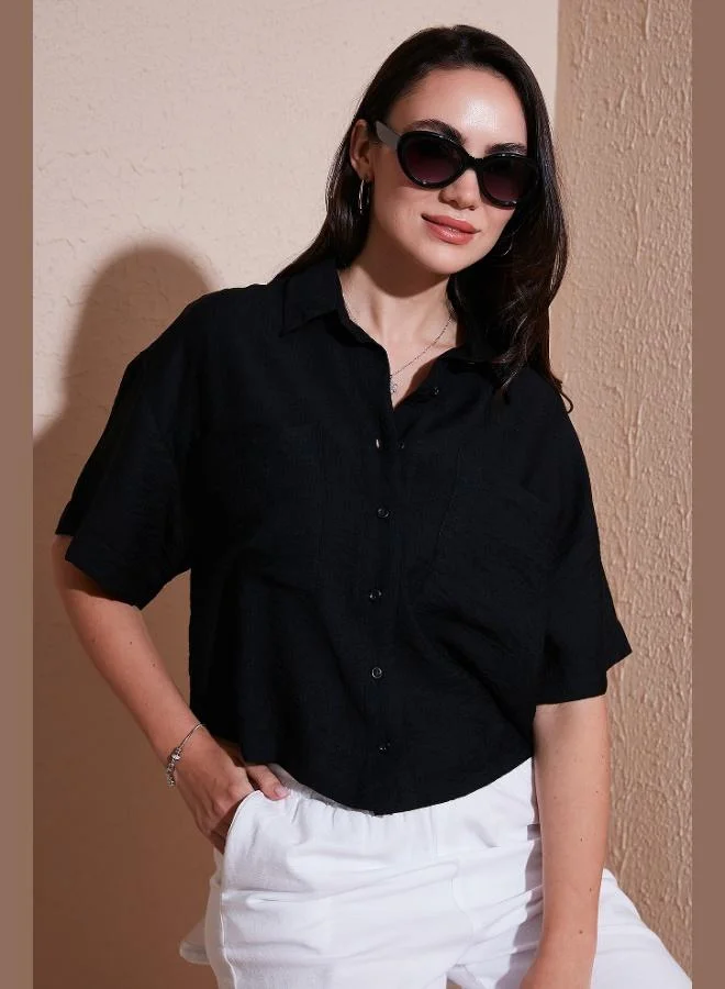 Lela Lela Regular Fit Pocket Detailed Short Sleeve Shirt Women's SHIRT 6778568