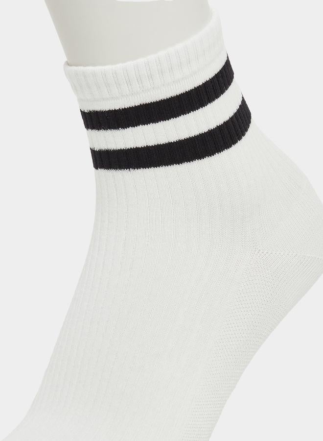 ستايلي طقم جوارب مخطط مزدوج من ستايلي من قطعتين - Image 5