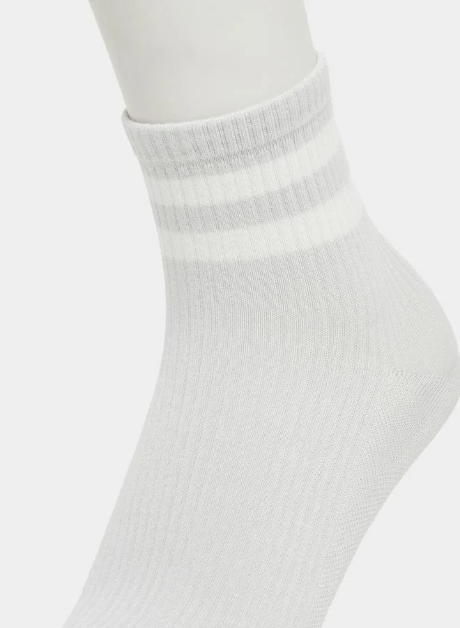 ستايلي Styli Set of 2 - Dual Stripe Socks