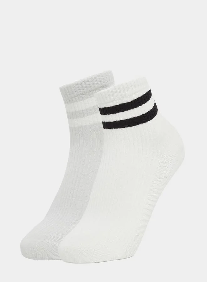 ستايلي Styli Set of 2 - Dual Stripe Socks