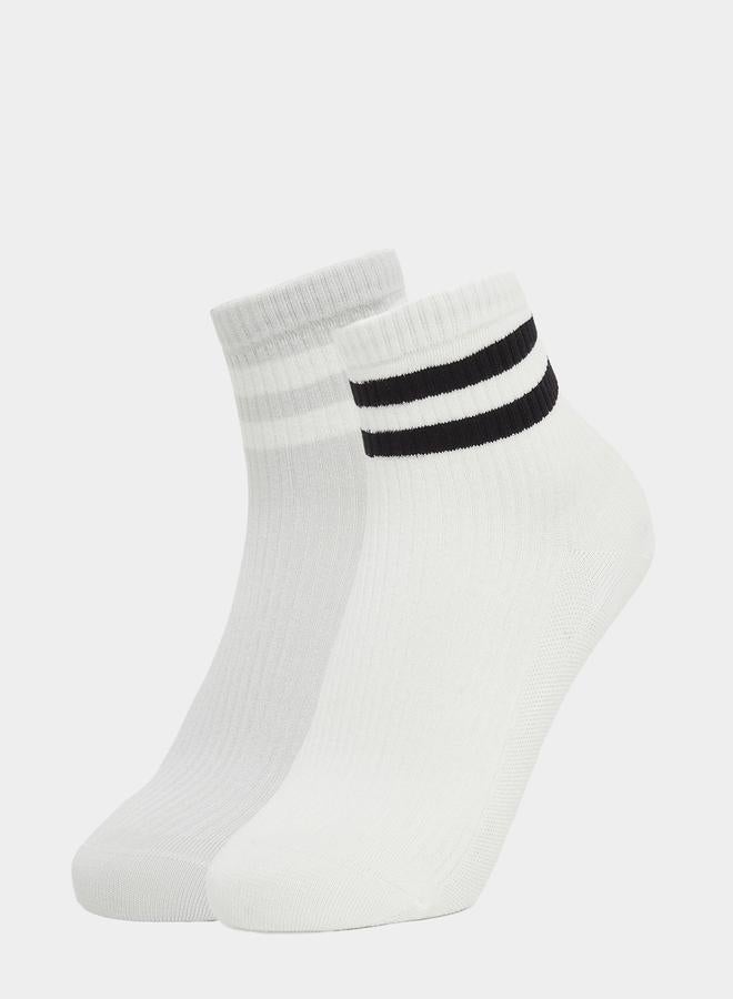 ستايلي طقم جوارب مخطط مزدوج من ستايلي من قطعتين - Image 1