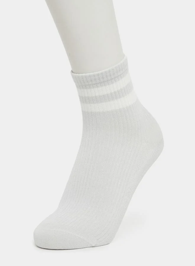 ستايلي Styli Set of 2 - Dual Stripe Socks