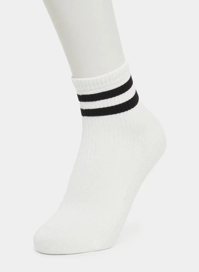 ستايلي Styli Set of 2 - Dual Stripe Socks