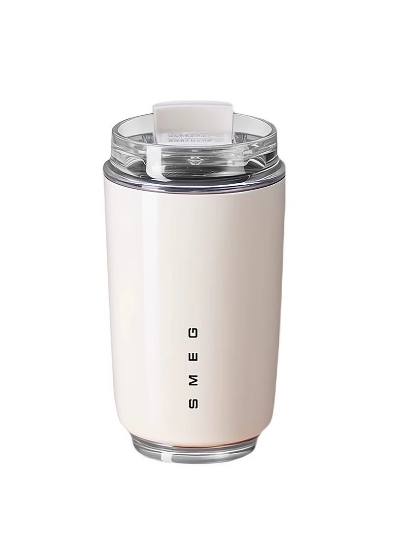 سميج ذات الطبقات المزدوجة للاستخدام في المدن الجليدية والمشروبات الساخنةويمكن إعادة استخدام كوب SMEG المصنوع من الفولاذ المقاوم للصدأ والمزود بغطاء يمكن استخدامه في الأكواب