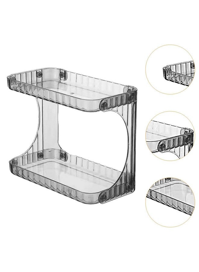 FEELING MALL Cosmetic Self Countertop Makeup Organizer Acrylic Storage for Makeup Brush,Hair Accessories,Jewelry,Skincare Vanity Display Cases, Skin Care Products, Desk Organizer (2 Layer, Clear) - Image 4