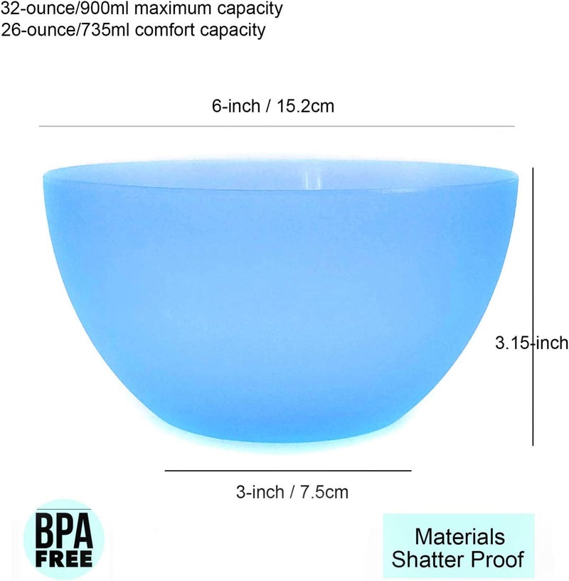 KX-WARE KXWARE Plastic Bowls set of 12  Unbreakable and Reusable 32oz6 inch Plastic CerealSoupSalad Bowls Blue  Dishwasher Safe BPA Free - Image 2