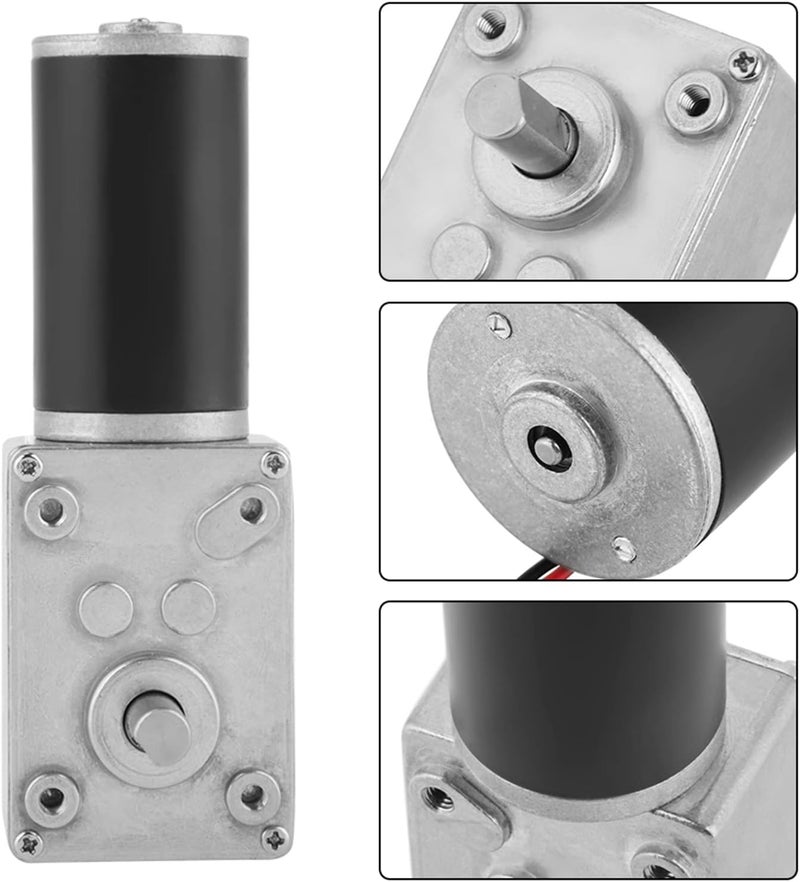 12V 200RPM 5840‑31ZY DC Geared Motor with SelfLocking, Short Body for Strict Installation Sizes, Ideal for Paper Shredders - Image 4