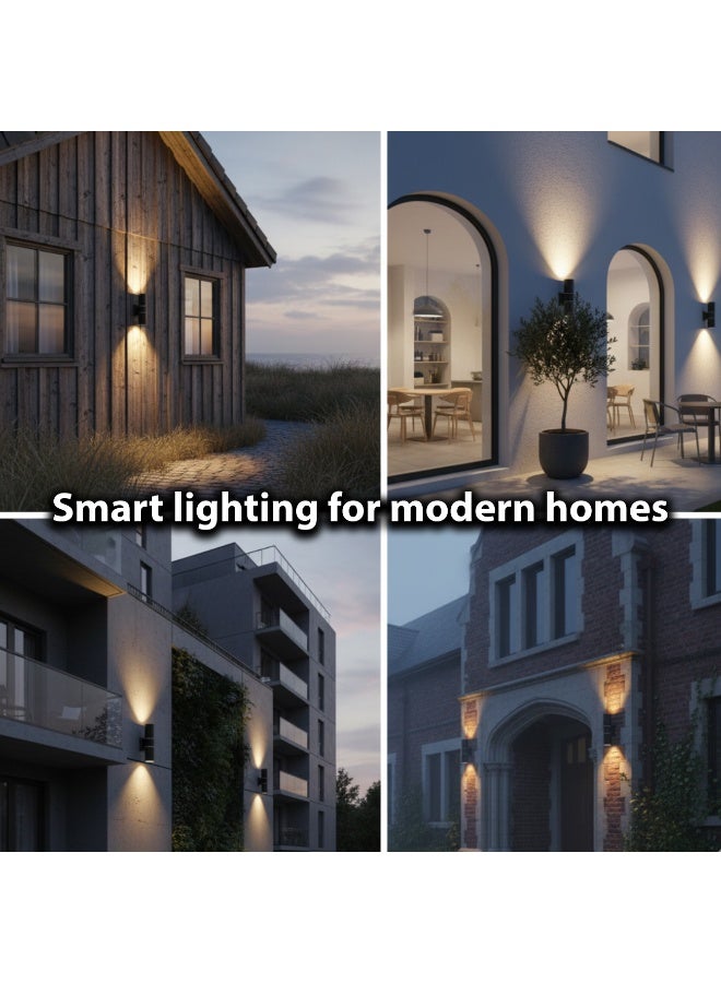 ALFRIDAY Outdoor Wall Light, Double Side GU10 Holder, IP65 Waterproof, Modern Up Down Cylinder Wall Lamp, Surface Mounted - Image 4