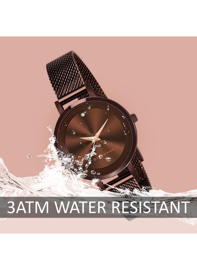 GIORDANO Giordano Fashionista Collection Stylish Analogue Watch for Women | Unique Design with Color Variant Mesh Metal strap | Ladies Wrist Watch to Compliment Your Look Ideal Gift for Women’s |Girls - GD4067  - Image 5