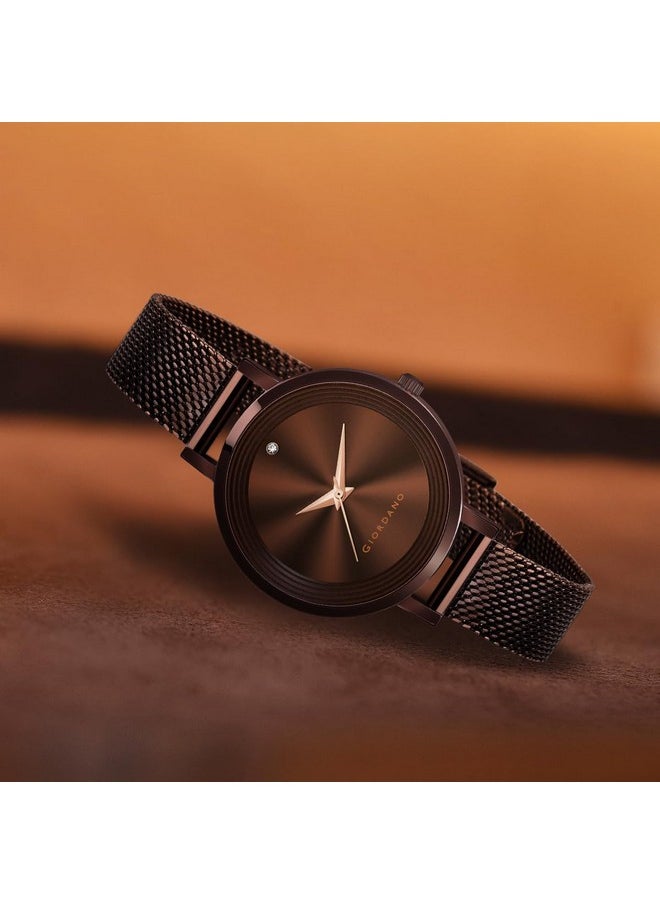 GIORDANO Giordano Fashionista Collection Stylish Analogue Watch for Women | Unique Design with Color Variant Mesh Metal strap | Ladies Wrist Watch to Compliment Your Look Ideal Gift for Women’s |Girls - GD4067  - Image 4