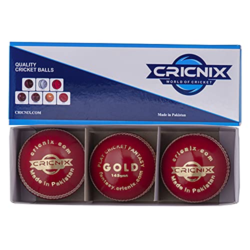 Cricnix Junior Cricket Ball for Cricket Bat | 142g Leather Ball Designed for Net Practice | Red Ball, Pink or White for Sport Outdoor | Multiple Set Options for Junior Cricket Game (Red, 1-Pack) - Image 5