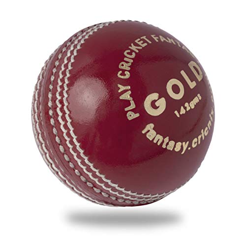 Cricnix Junior Cricket Ball for Cricket Bat | 142g Leather Ball Designed for Net Practice | Red Ball, Pink or White for Sport Outdoor | Multiple Set Options for Junior Cricket Game (Red, 1-Pack) - Image 1