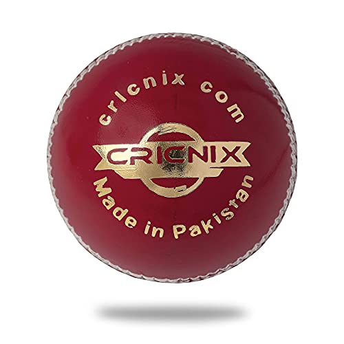 Cricnix Junior Cricket Ball for Cricket Bat | 142g Leather Ball Designed for Net Practice | Red Ball, Pink or White for Sport Outdoor | Multiple Set Options for Junior Cricket Game (Red, 1-Pack) - Image 4