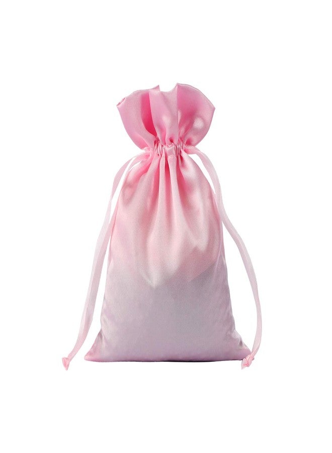 Generic Brands AKLVBL 30 Pack 6 x 9.5 Inches Pink Satin Gift Bags, Jewelry Drawstring Pouch, Wedding Favor Bags, Baby Shower Bags, silk bag - Image 1
