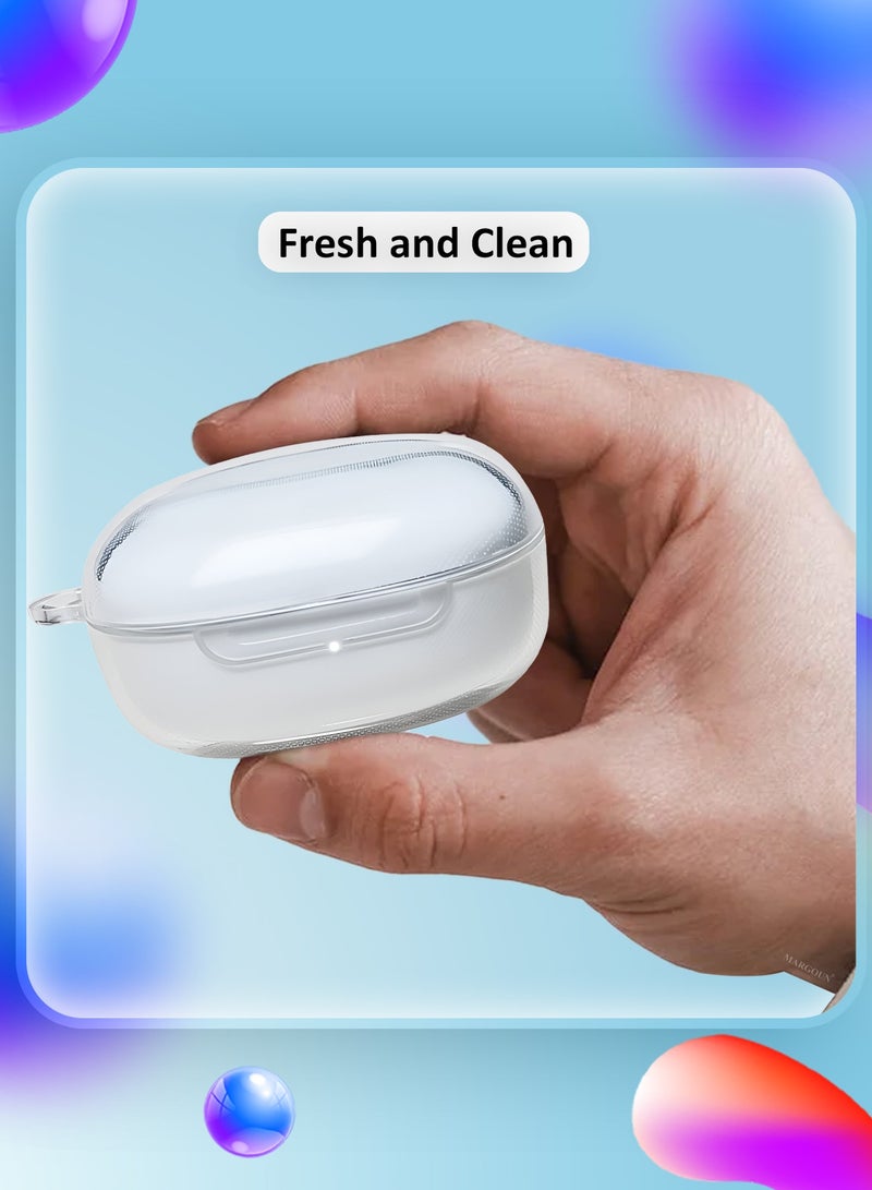 CATANES TPU Protective Cover for Redmi Buds 6 Play Case - with Lightweight Slim Design and Metal Keychain - Clear - Image 3