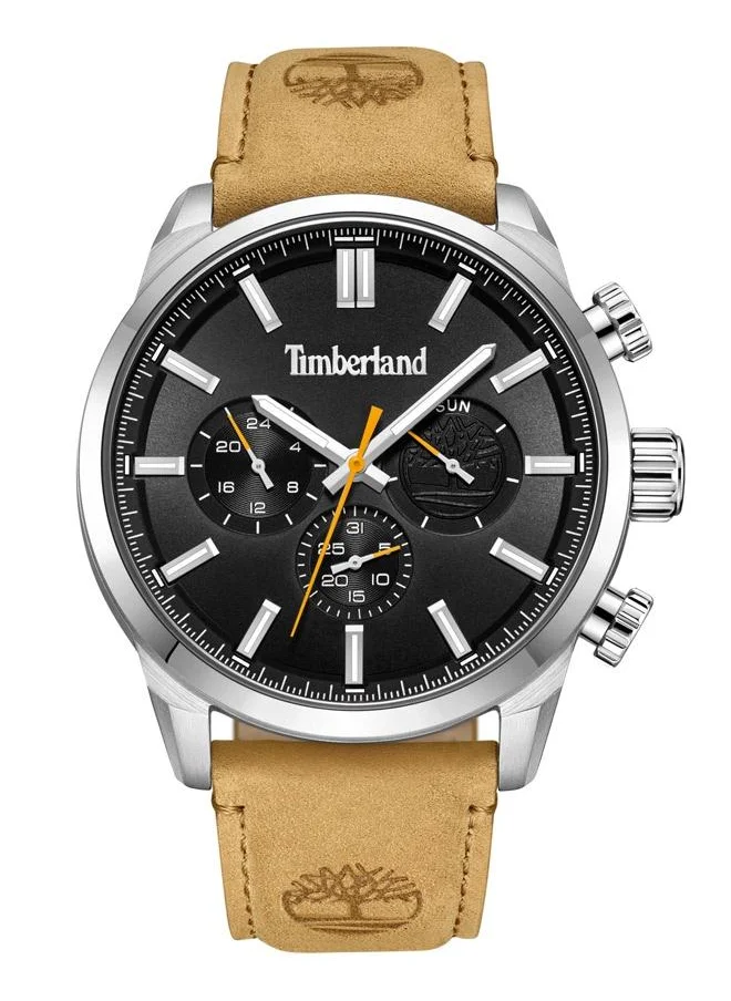 Timberland Men's Henniker Ii Watch With Stainless Steel Case And Leather Strap Water Resistant 46mm - TDWGF0028701