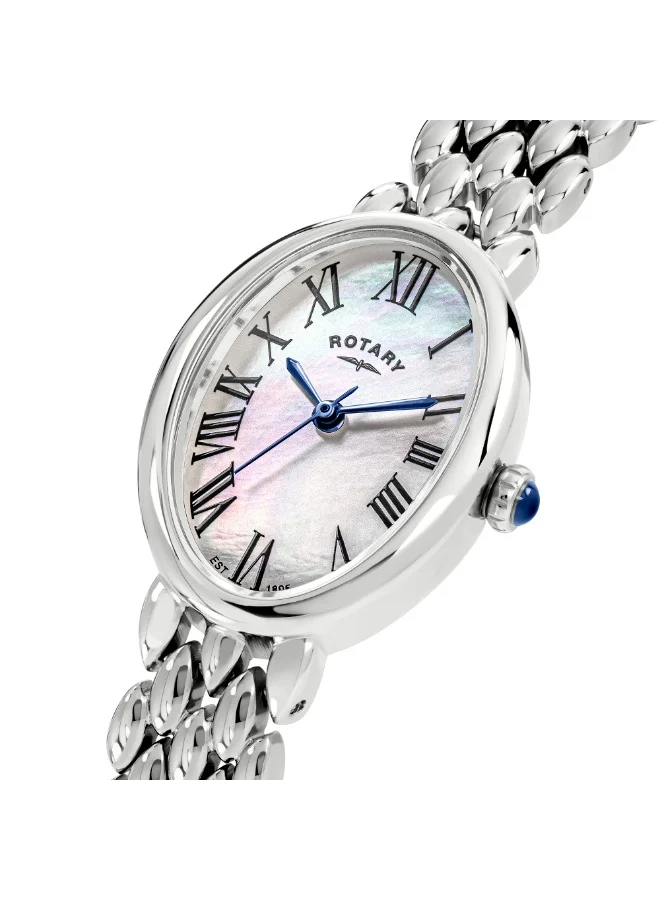 ROTARY Rotary Ladies Heritage Astoria Mother Of Pearl Dial Stainless Steel Pebble Bracelet Watch - RLB10023/07