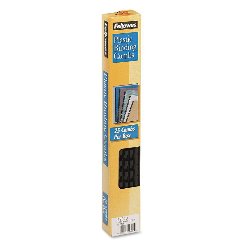 Fellowes 1/4in Black Binding Combs (25 Pack) - Image 5