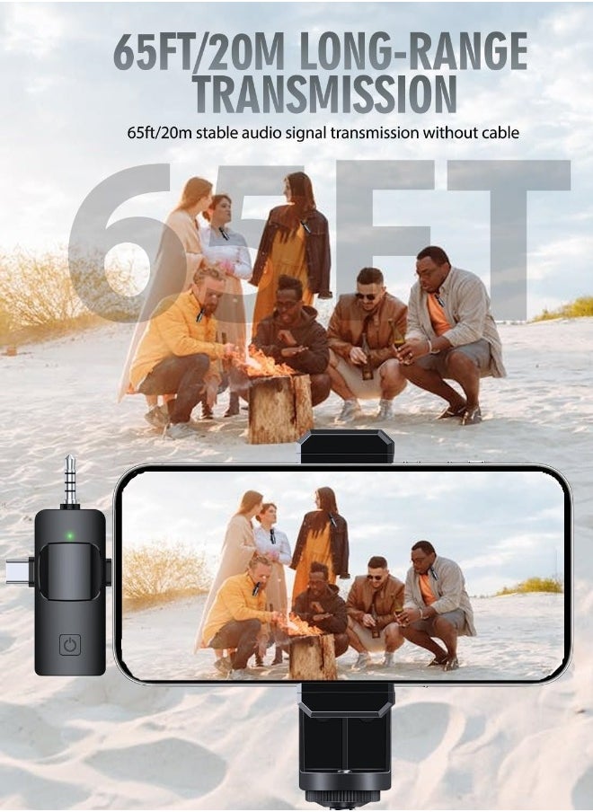 Generic 3 in 1 Wireless Lavalier Microphones for iPhone, iPad, Android, Camera, USB-C Microphone, 7-Hour Battery, Mini Microphone with Noise Reduction for Video Recording, Vlog, YouTube, TikTok  - Image 4