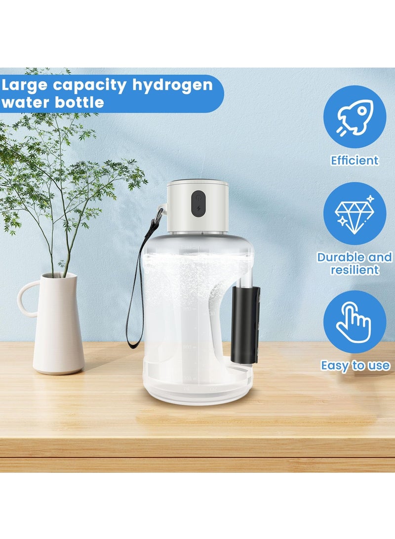 Excefore Hydrogen Water Bottle, 2024 New Portable Hydrogen Water Ionizer Machine, with Scale 1500ML Hydrogen Sports Water Bottle, Multifunctional Hydrogen Rich Water Glass Health Cup for Home Office Travel - Image 2