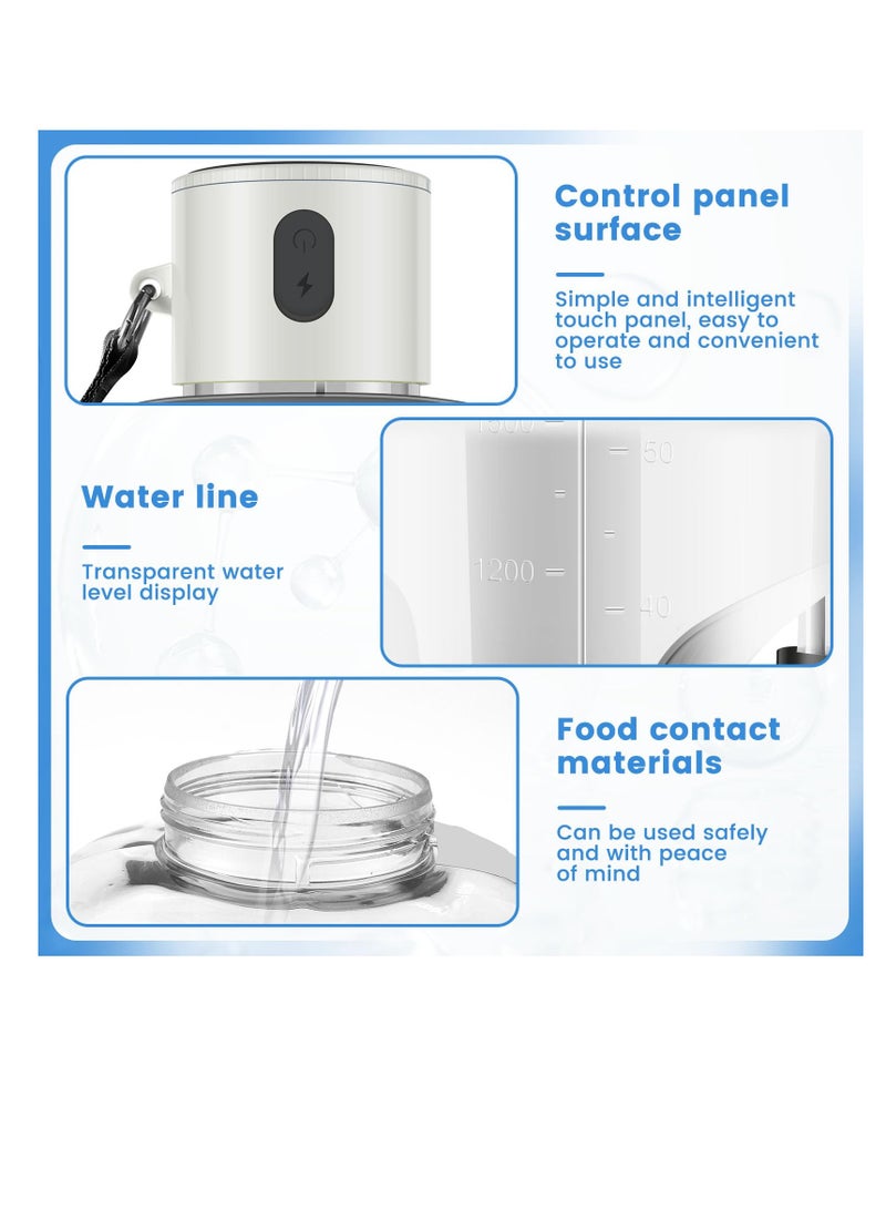 Excefore Hydrogen Water Bottle, 2024 New Portable Hydrogen Water Ionizer Machine, with Scale 1500ML Hydrogen Sports Water Bottle, Multifunctional Hydrogen Rich Water Glass Health Cup for Home Office Travel - Image 4