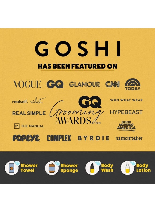 GOSHI Exfoliating Shower Sponge - Rip-Resistant, Rapid-Drying Exfoliating Bath Sponge for All Skin Types - Marigold Yellow - Made in Japan - Image 4