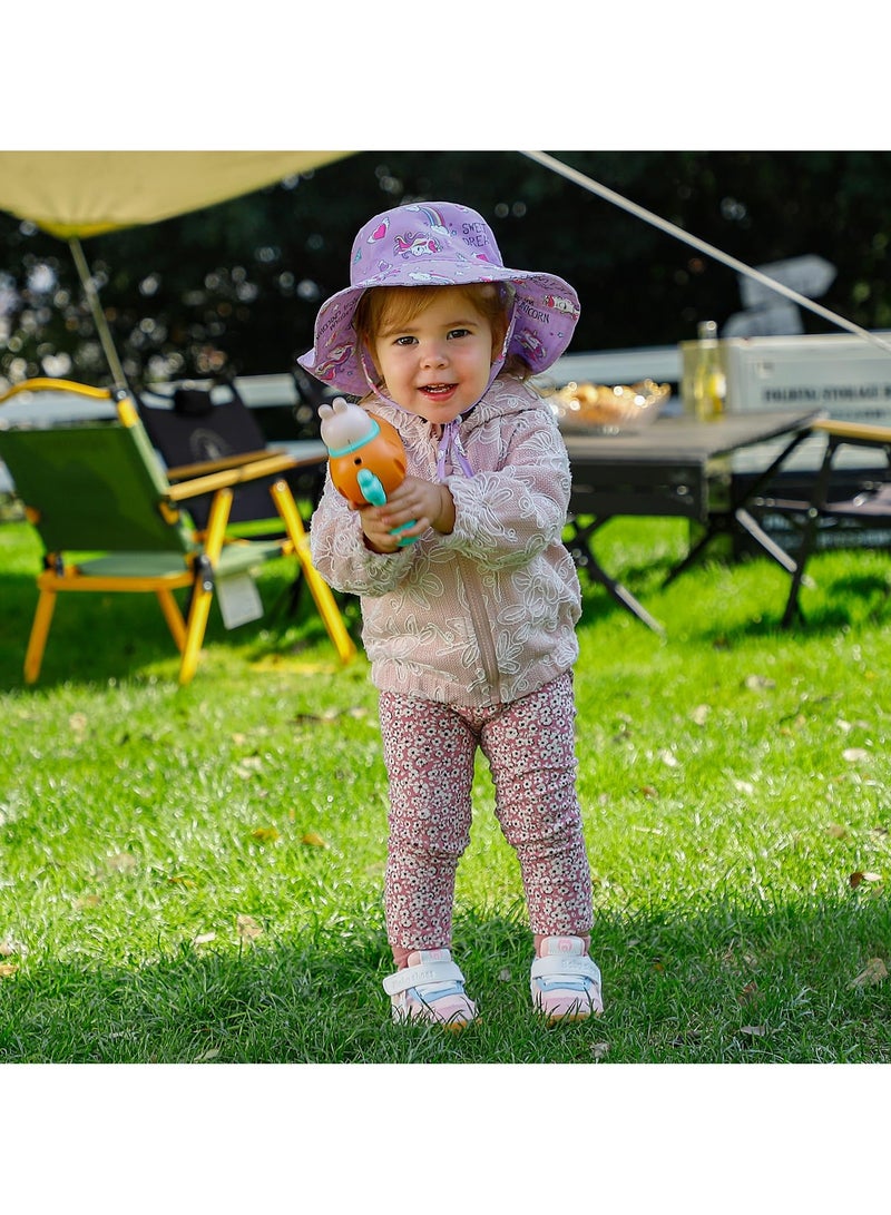 CMGTYYD. قبعة شمس صيفية للأطفال الصغار، بتصميم دلو، بحافة واسعة، مناسبة للسباحة في الهواء الطلق، والشاطئ، والمسبح، وقابلة للتعديل (صغيرة). - Image 3