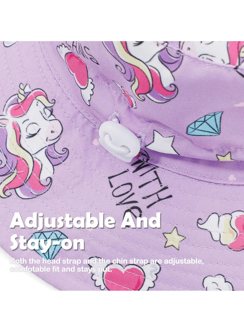 CMGTYYD. قبعة شمس صيفية للأطفال الصغار، بتصميم دلو، بحافة واسعة، مناسبة للسباحة في الهواء الطلق، والشاطئ، والمسبح، وقابلة للتعديل (صغيرة). - Image 5