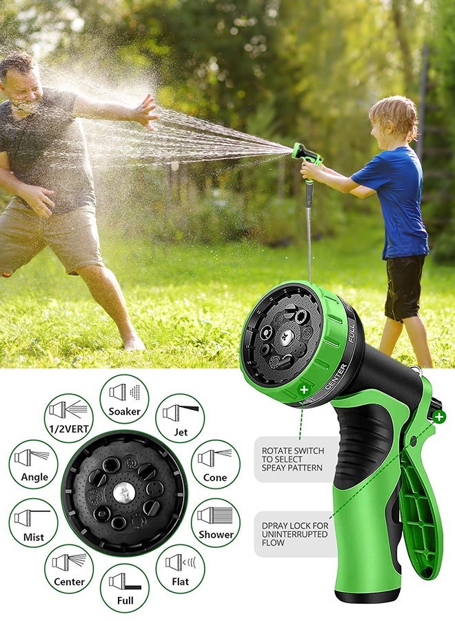 ALongDeng 50 FT Garden Hose Metal Stainless Steel Water Hose with 10 Function Nozzles No Kinks Flexible Hose Lightweight Puncture Proof Heavy Duty Hose for Yard and Outdoor - Image 2