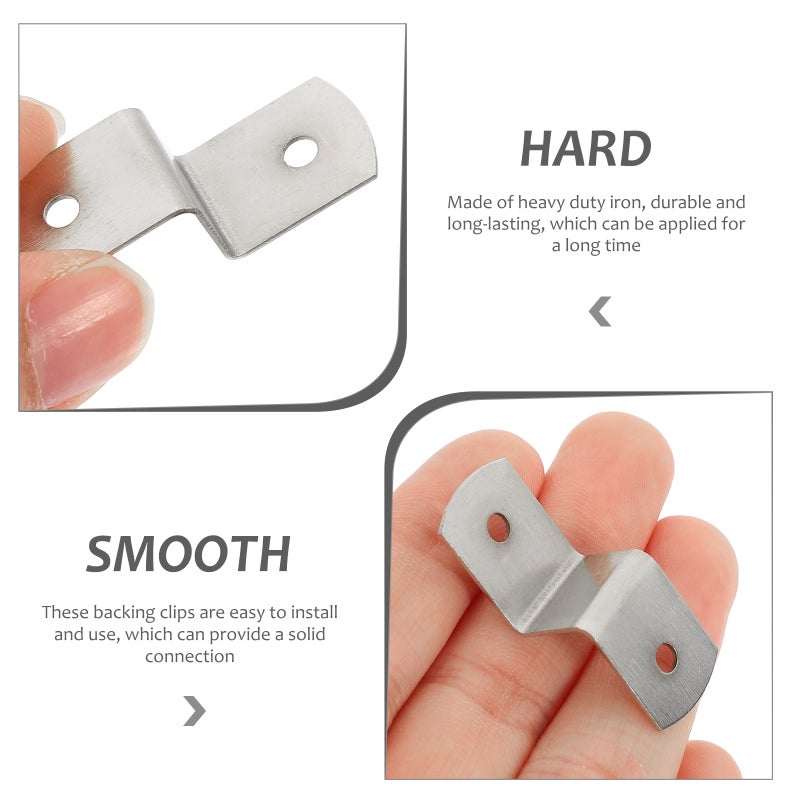 100pcs Z Shape Photo Frame Fasteners Offset Canvas Clips Table Top Fasteners - Image 2