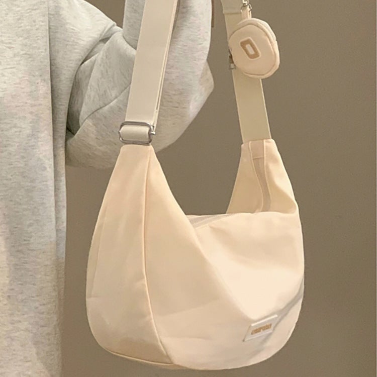 Nylon Dumpling Bag 2025 Spring and Summer Ins Trendy Canvas Bag Versatile Literary Dumpling Bag College Student Unit Price Crossbody Bag - Image 1