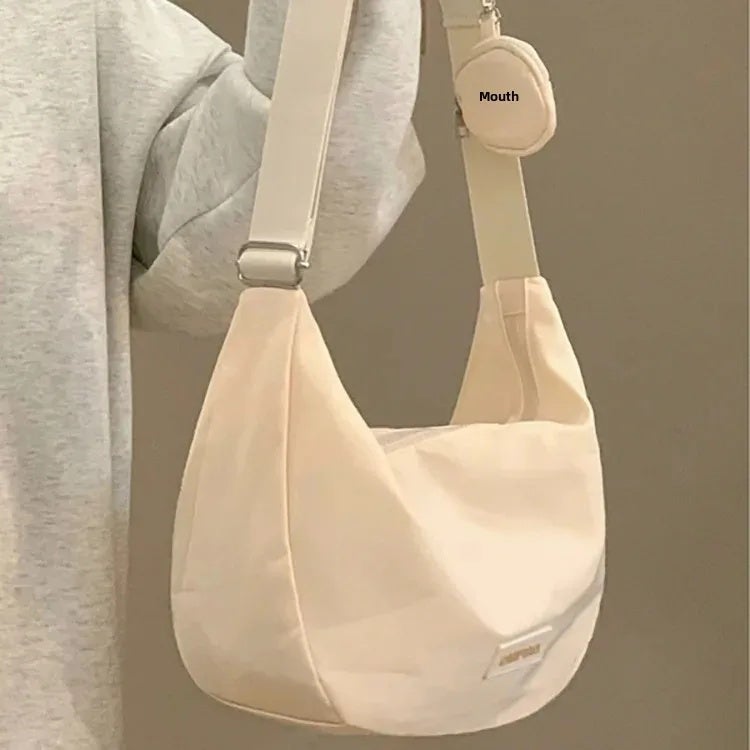 Nylon Dumpling Bag 2025 Spring and Summer Ins Trendy Canvas Bag Versatile Literary Dumpling Bag College Student Unit Price Crossbody Bag - Image 4
