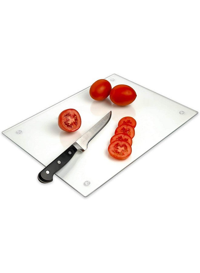 Light In The Dark Tempered Glass Cutting Board - Long Lasting Clear Glass - Scratch Resistant, Heat Resistant, Shatter Resistant, Dishwasher Safe. (Large 12x16) - Image 1