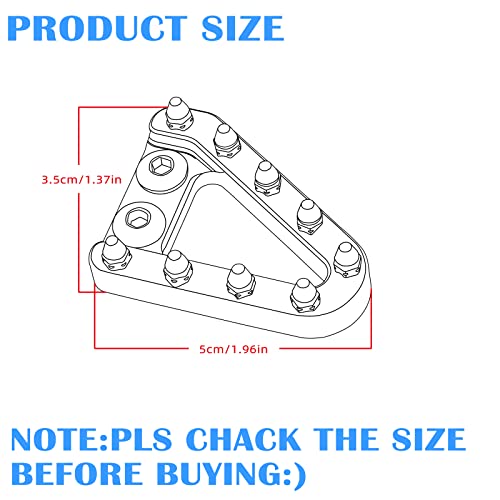 PRO CAKEN Motorcycle Rear Brake Pedal Step Plate Compatible with 125-501 TC TX TX FC FE FX FS SX SXF EXC EXCF XC XCW XCF TPI 2016-2022,Black - Image 2