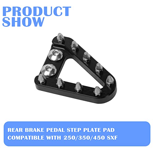 PRO CAKEN Motorcycle Rear Brake Pedal Step Plate Compatible with 125-501 TC TX TX FC FE FX FS SX SXF EXC EXCF XC XCW XCF TPI 2016-2022,Black - Image 5