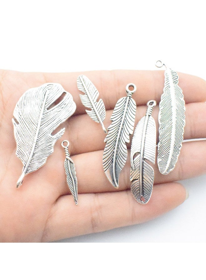 Feather Charms Wing Charms Collection Metal Pendant Supplies Findings For Necklace And Bracelet Jewelry Making X005 White Hm017 - Image 3