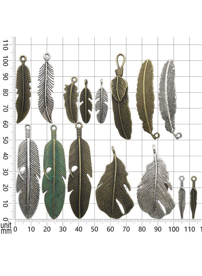 Feather Charms Wing Charms Collection Metal Pendant Supplies Findings For Necklace And Bracelet Jewelry Making X005 White Hm017 - Image 5