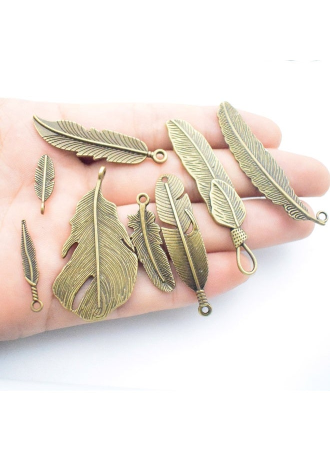 Feather Charms Wing Charms Collection Metal Pendant Supplies Findings For Necklace And Bracelet Jewelry Making X005 White Hm017 - Image 4