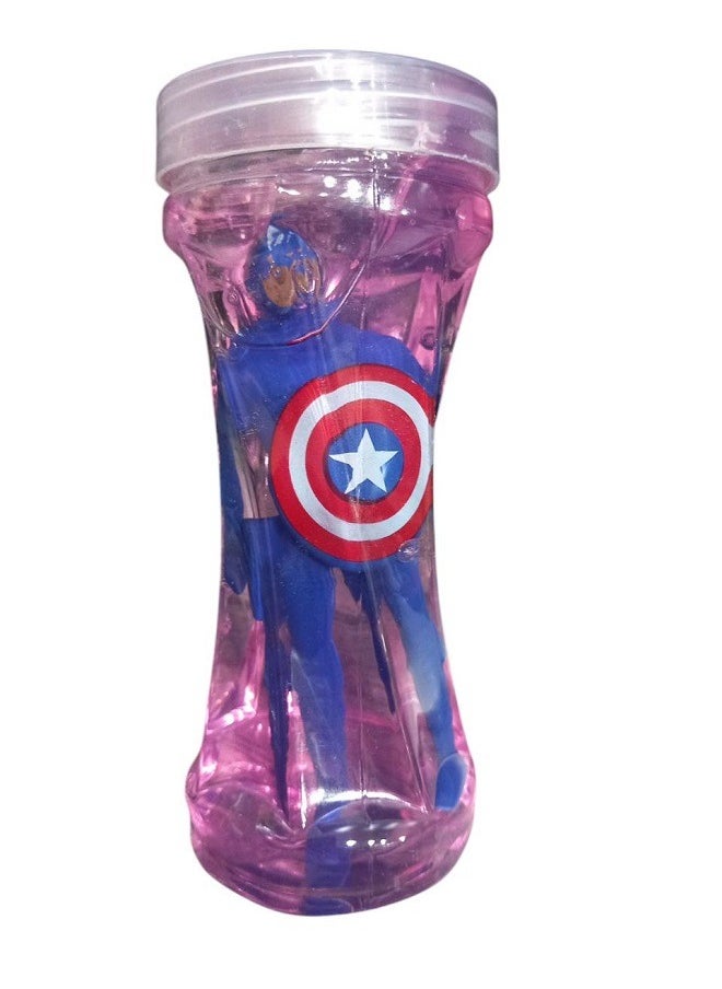 Slime Crystal Slime Bottle With SuperHero Character (Pink) 