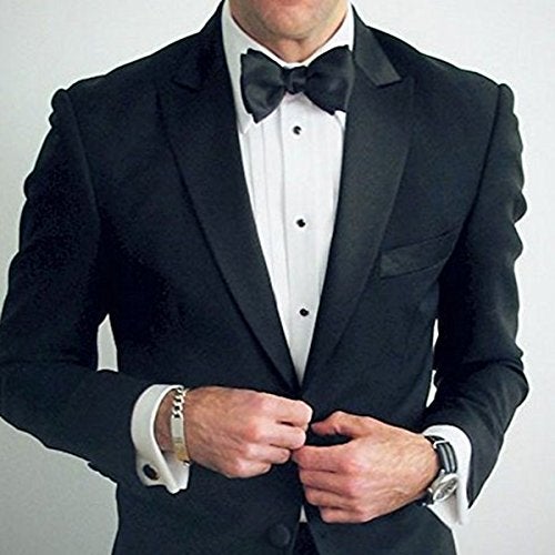 IPINK-Mens Cufflinks and Studs Set Tuxedo Formal Kit Shirts Business Wedding (Black) - Image 3