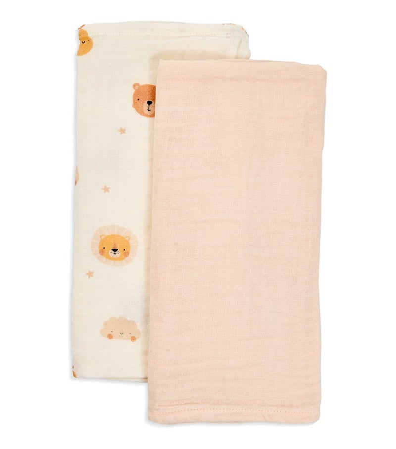 The Mom Store طقم حضانة من 2 قطعة من قماش الموسلين ب_أوز_متعدد - Image 1