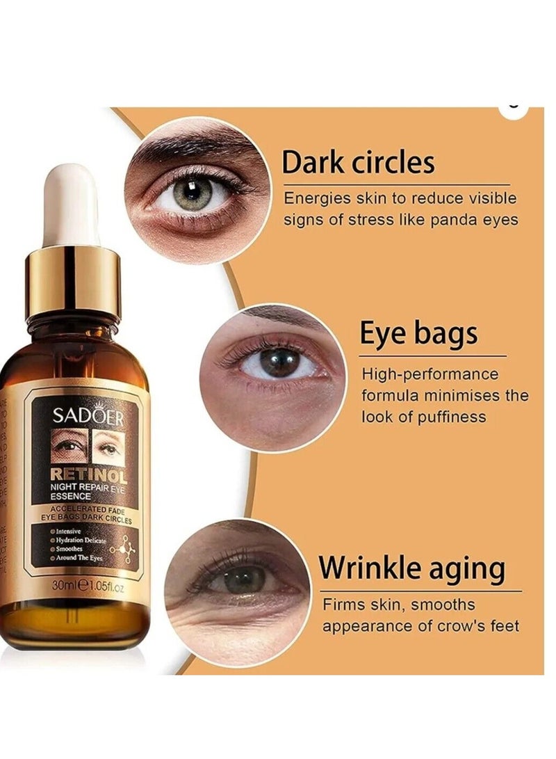SADOER Retinol Night essence Accelerated Fade Eye Bags Dark Circles 30ml - Image 2