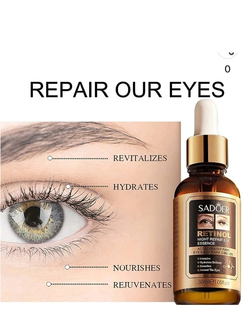 SADOER Retinol Night essence Accelerated Fade Eye Bags Dark Circles 30ml - Image 4