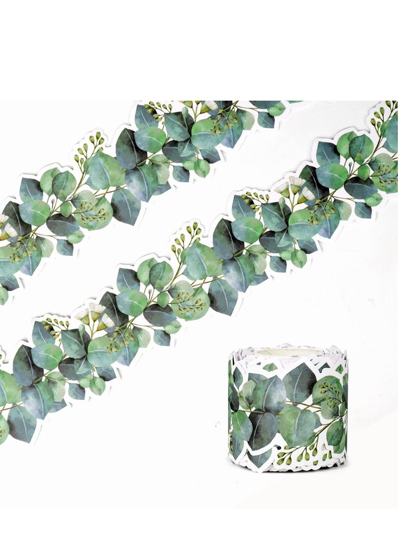 Eucalyptus Bulletin Board Sticker, Greenery Trim Border Decor, Eucalyptus Themed Border Sticker, Suitable for Home School Bulletin Boards Desks (49ft) - Image 1