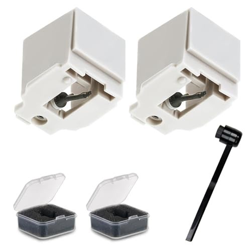 GDGJWL 2-Pack ATN3600L Stylus Replacement - Diamond Tip & Carbon Fiber Turntable Needle for Audio-Technica AT-LP60X/AT3600L/AT-LP2D, Includes Brush & Tweezers - Image 1