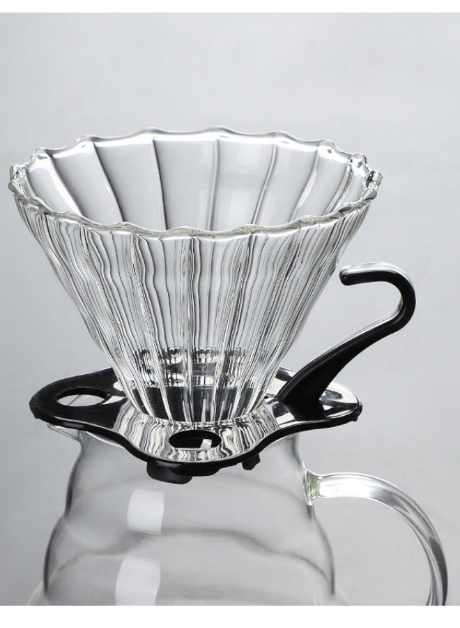 High Borosilicate Glass Coffee Pot Filter, Reusable Coffee Funnel 11.5 * 10cm  - Image 4