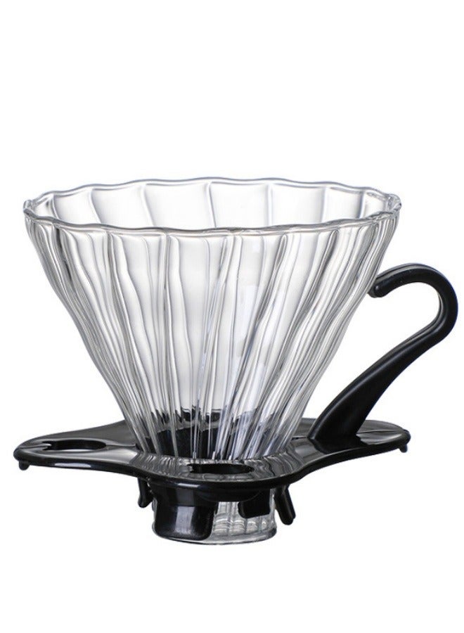 High Borosilicate Glass Coffee Pot Filter, Reusable Coffee Funnel 11.5 * 10cm  - Image 1