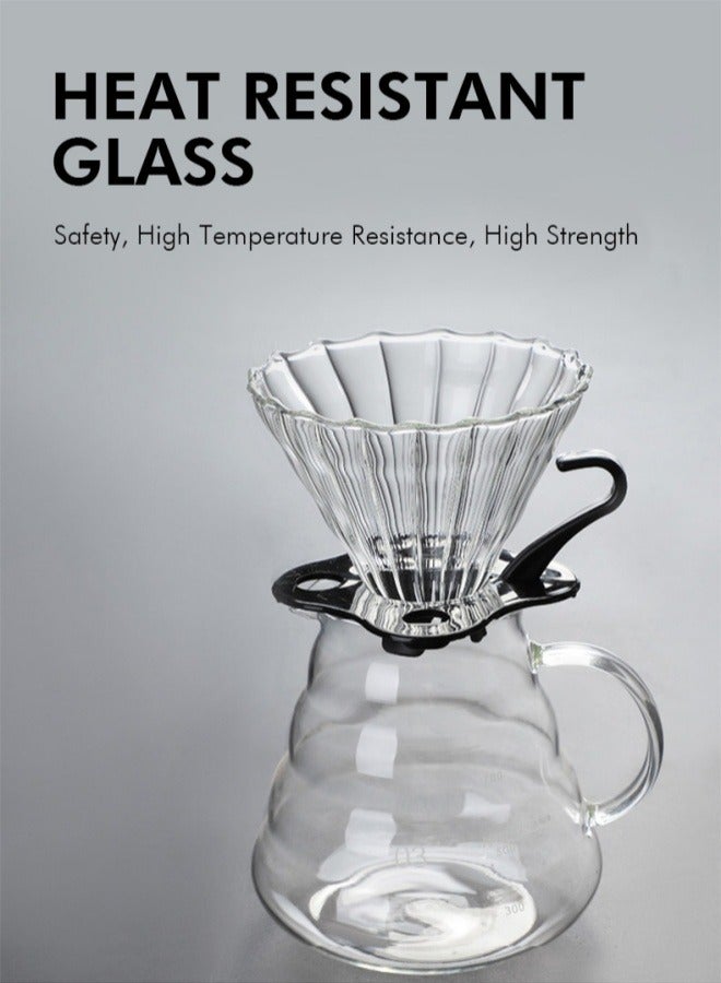High Borosilicate Glass Coffee Pot Filter, Reusable Coffee Funnel 11.5 * 10cm  - Image 3
